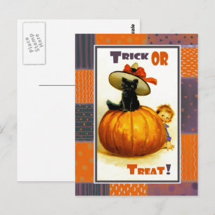 Funny Vintage Kid Halloween Postcards