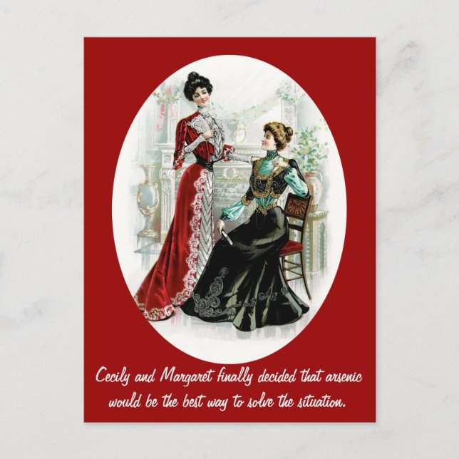 Funny Vintage Ladies Postcard (Front)