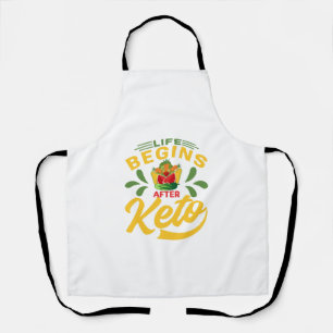 Funny Vintage Life begins after Keto Funny Quote Apron