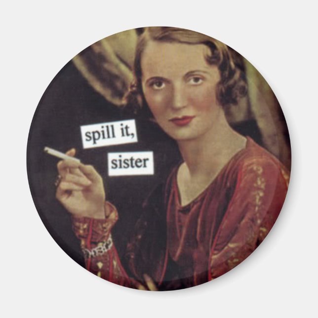 Funny Vintage Magnet (Front)