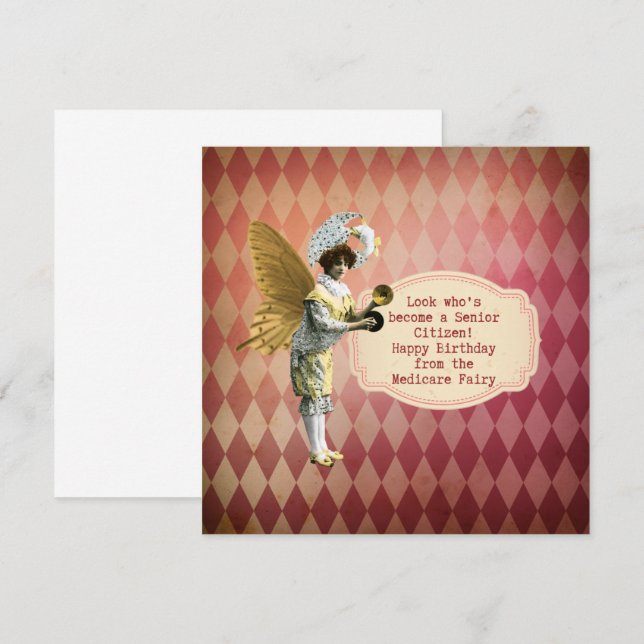 Funny Vintage Medicare Senior Birthday (Front/Back)