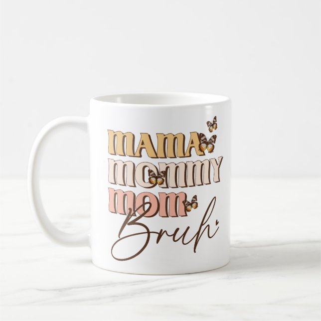 Funny Vintage Mum Coffee Mug (Left)