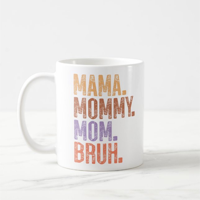 Funny Vintage Mum Coffee Mug (Left)