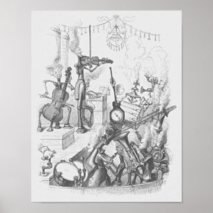 Funny Vintage Music Instrument Orchestra Musician Poster