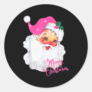 Funny Vintage Nk Santa Claus Nk Christmas Design  Classic Round Sticker