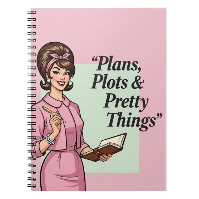 Funny Vintage Notebook for Women – Retro Feminist  (Front)