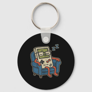 Funny Vintage Old Gamer Retro Video Game Old Gamer Key Ring