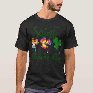 Funny Vintage Outfit St Patricks Day Tie Dye Saint T-Shirt