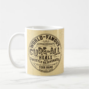 Funny Vintage Personalised Cure All Gag Gift Coffee Mug