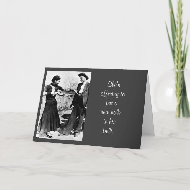 Funny Vintage Photo Weight Control Birthday Humour Card (Front)