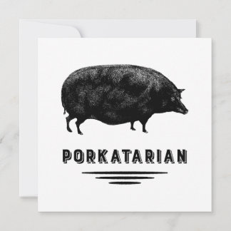 Funny Vintage Pig Bacon Lover Humour Invitation