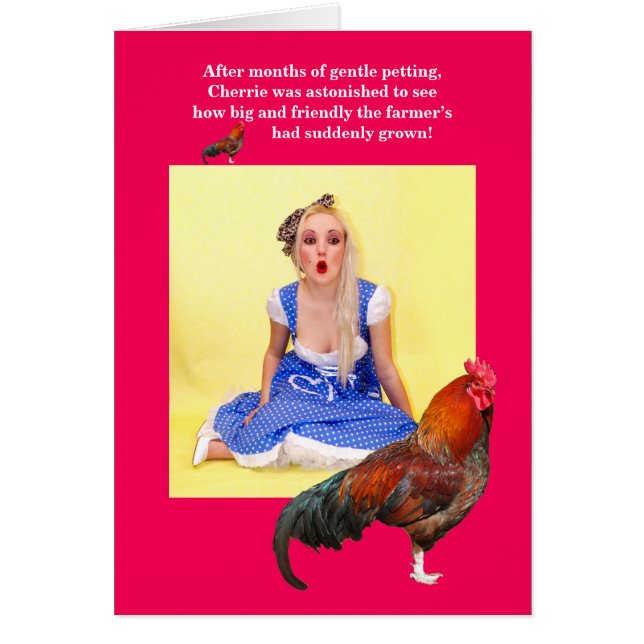 Funny Vintage Pinup Dirty Joke Valentine's Card (Front)
