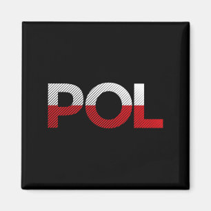Funny Vintage Poland Flag Soccer Sport Flag Poland Magnet