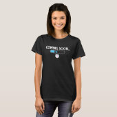 Funny Vintage Pregnancy Pregnant Woman Baby Coming T-Shirt (Front Full)