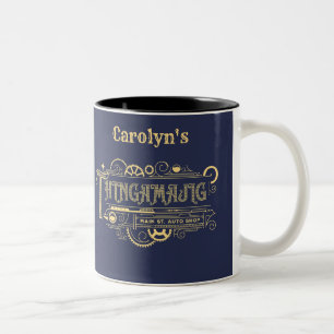 Funny Vintage Purple Thingamajig  Two-Tone Coffee Mug
