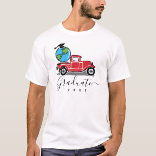 Funny Vintage Red Truck 2023 Graduate T-Shirt