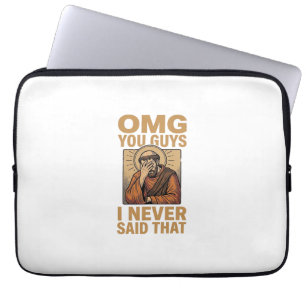 Funny Vintage Religious Facepalm Quote Shirt Desig Laptop Sleeve