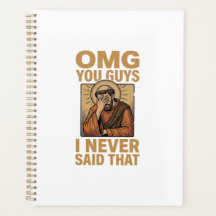 Funny Vintage Religious Facepalm Quote Shirt Desig Planner