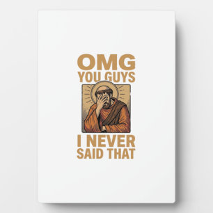 Funny Vintage Religious Facepalm Quote Shirt Desig Plaque