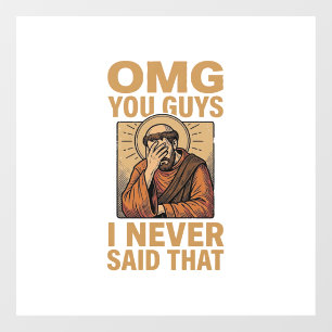 Funny Vintage Religious Facepalm Quote Shirt Desig Window Cling