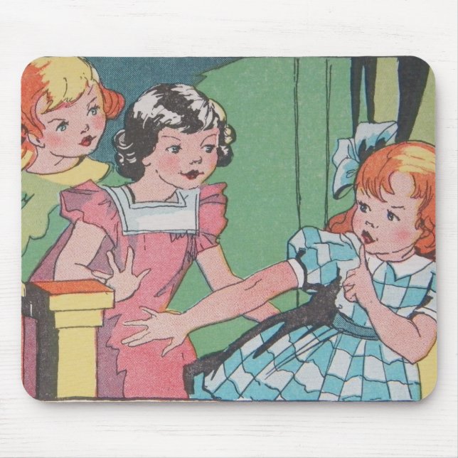 Funny Vintage Retro Cartoon Comic Mouse Mat (Front)