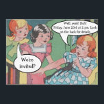 Funny Vintage Retro Cartoon Comic Party Invitation<br><div class="desc">Perfect invitation for baby showers,  birthday parties,  slumber parties and gatherings of all sorts.</div>