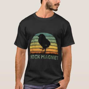 Funny Vintage Retro Chick Magnet   T-Shirt