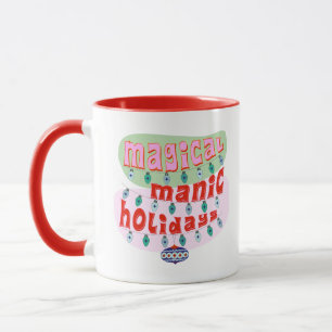 Funny Vintage Retro Magic Manic Holidays Gift Mug