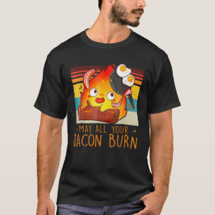 Funny Vintage Retro May All Your Burn BBQ Grunge T-Shirt