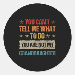 Funny Vintage Retro Sarcastic Design Quotes You Ca Classic Round Sticker