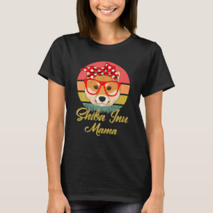 Funny Vintage Retro Shiba Inu Mama Gift Dog Lover T-Shirt
