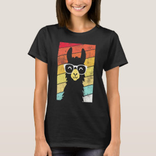 Funny Vintage Retro Style Llama Alpaca 80s Llama T-Shirt