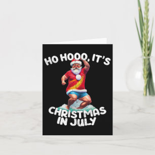 Funny Vintage Retro Summer Vacation It's Christmas Card