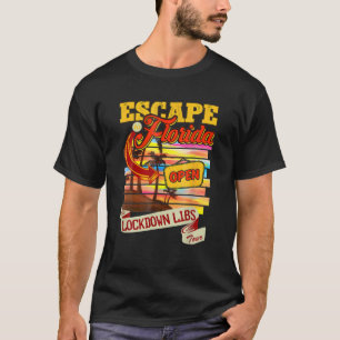 Funny Vintage Ron Desantis Escape To Florida T-Shirt