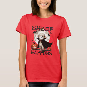 Funny Vintage Sheep Happens Halloween T-Shirt
