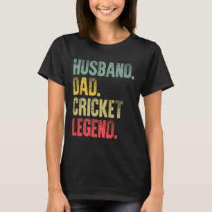 Funny Vintage Shirt Husnd Dad Cricket Legend Retro