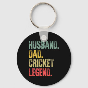 Funny Vintage Shirt Husnd Dad Cricket Legend Retro Key Ring