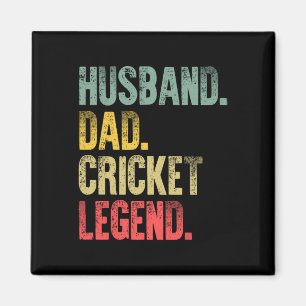 Funny Vintage Shirt Husnd Dad Cricket Legend Retro Magnet