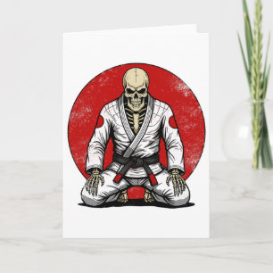 Funny Vintage Skeleton Brazilian Jiu-jitsu Retro G Card