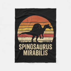 Funny vintage spinosaurus dinosaur spinosaurus fleece blanket
