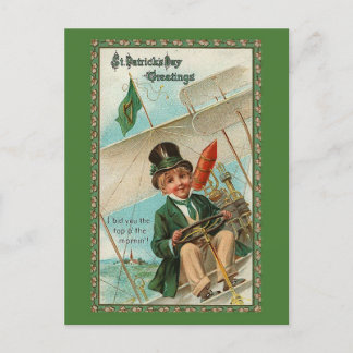 Funny Vintage St. Patrick's Day Holiday Postcard