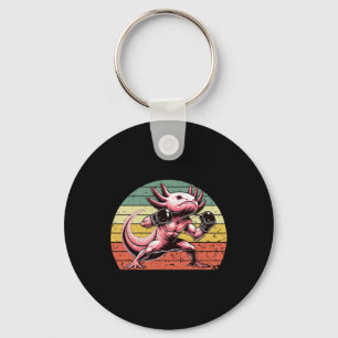 Funny Vintage Style Boxing Axolotl Boxer Great Box Key Ring