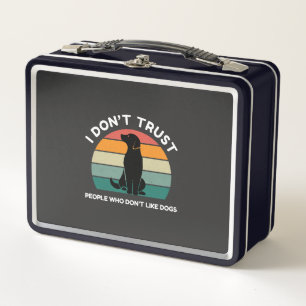 Funny Vintage Sunset Dog Lover Gift Metal Lunch Box
