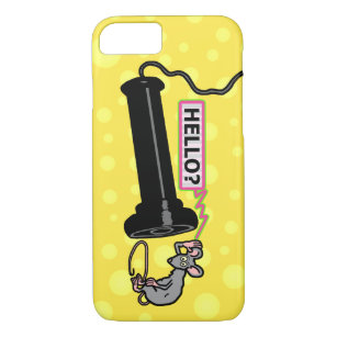 Funny Vintage Telephone and Retro Mouse Novelty iPhone 8/7 Case