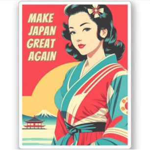 Funny Vintage Travel Japan Humour Retro Style
