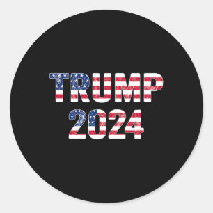 Funny Vintage Trump 2024 Election Gift Men Women Y Classic Round Sticker