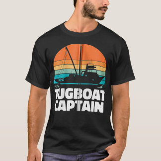 Funny Vintage Tugboat Zip  T-Shirt