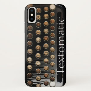 Funny Vintage typewriter black brown iPhone X Case
