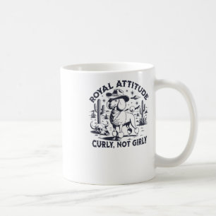 Funny Vintage Western Poodle Sticker Coffee Mug