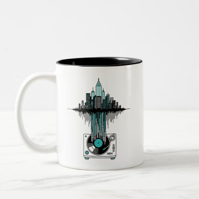 Funny Vinyl Record Collector | Music Lover Mug (Left)